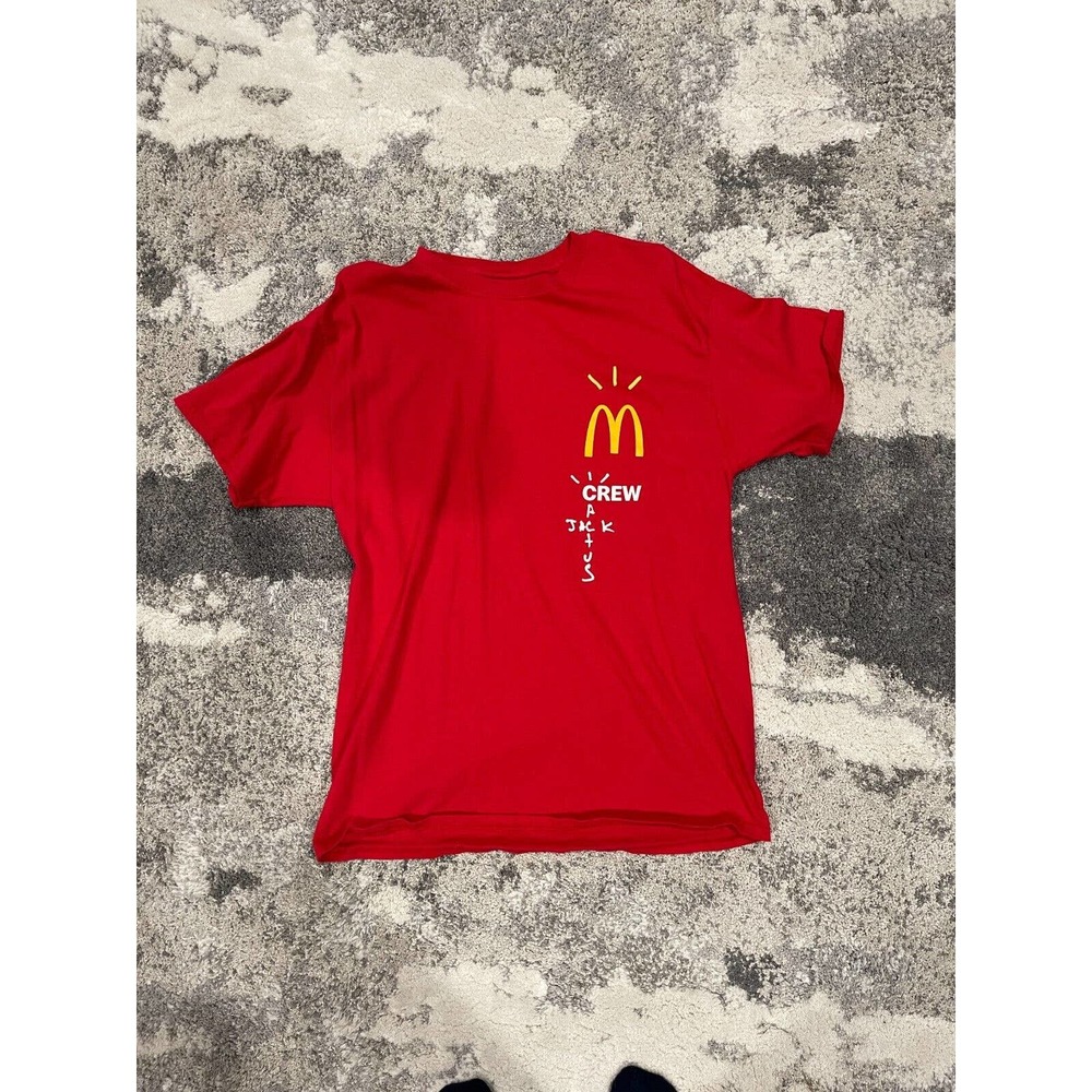 Travis Scott Cactus Jack McDonald's Collab Crew T-Shirt Large Men's